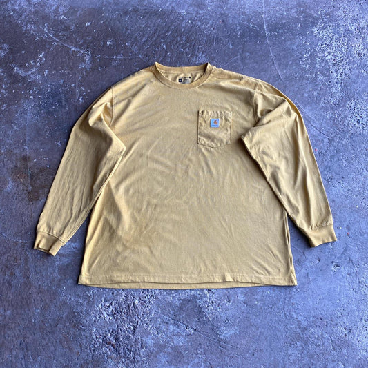 Yellow Long-Sleeve Carhartt T-Shirt - 2XL