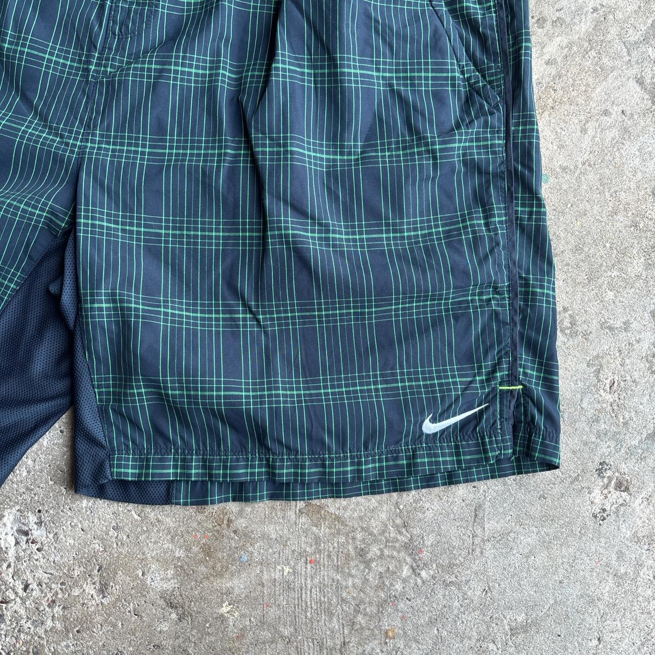 Green & Dark Grey Checkered 00’s Nike Sportswear Shorts
