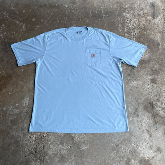 Light Blue Carhartt Pocket Graphic T-Shirt - 2XL