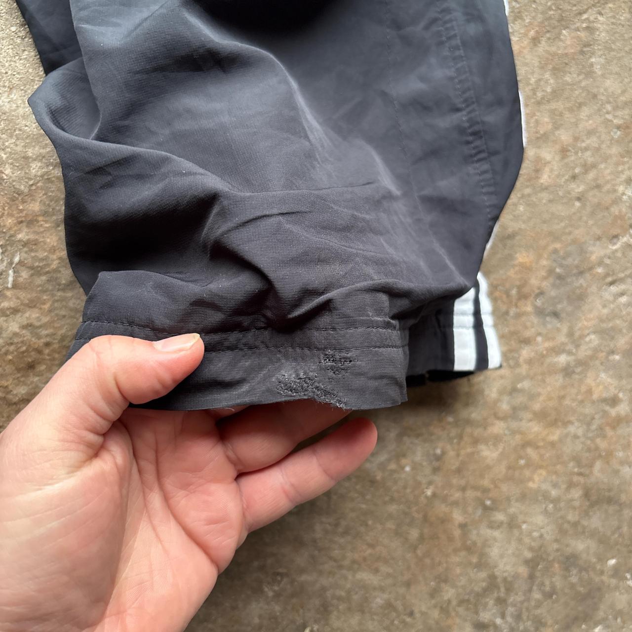 Adidas black and white track pants