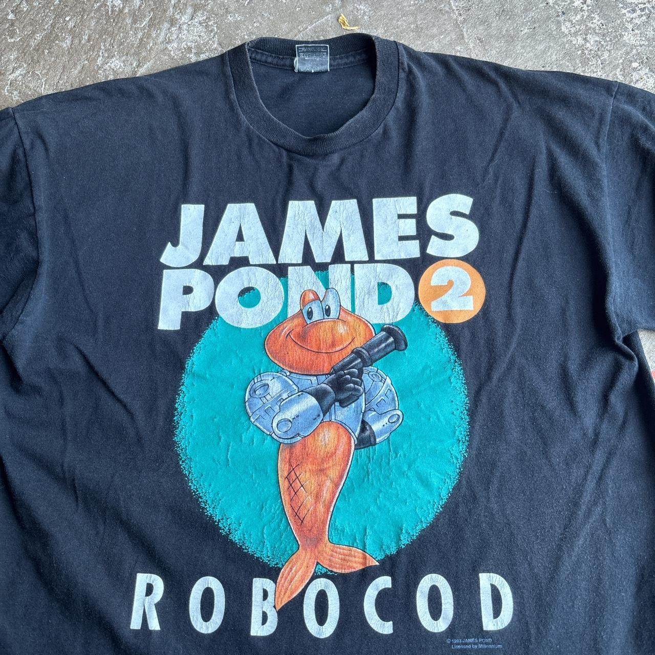 1993 James Pond 2 Robocod black graphic tee