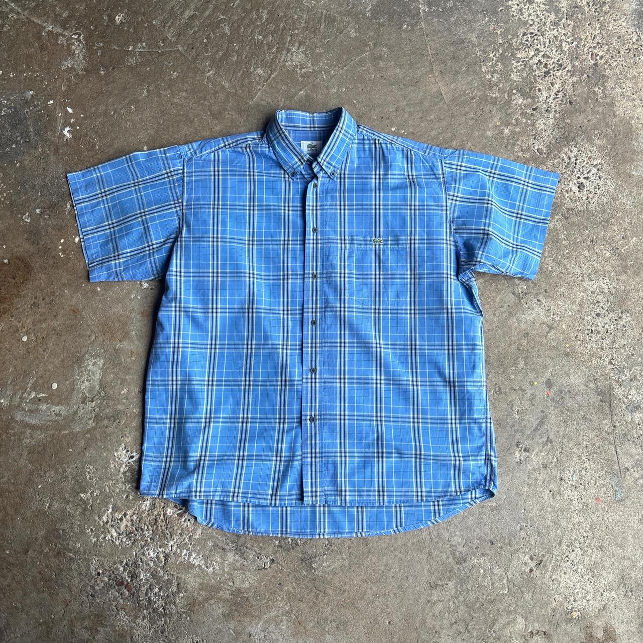 Blue Checkered Lacoste Vintage Shirt