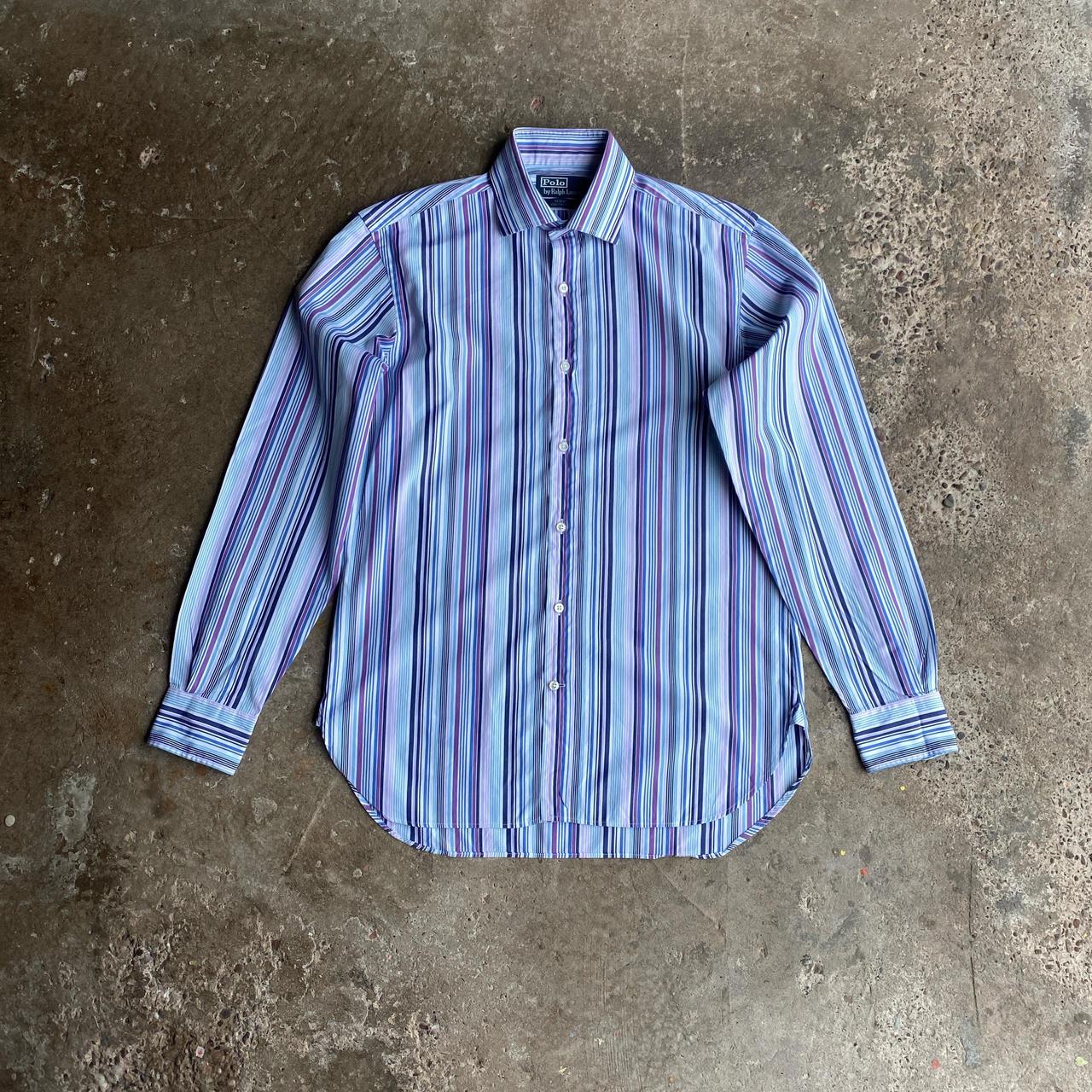 Multi-Colored Purple Striped Polo Ralph Lauren Shirt - L