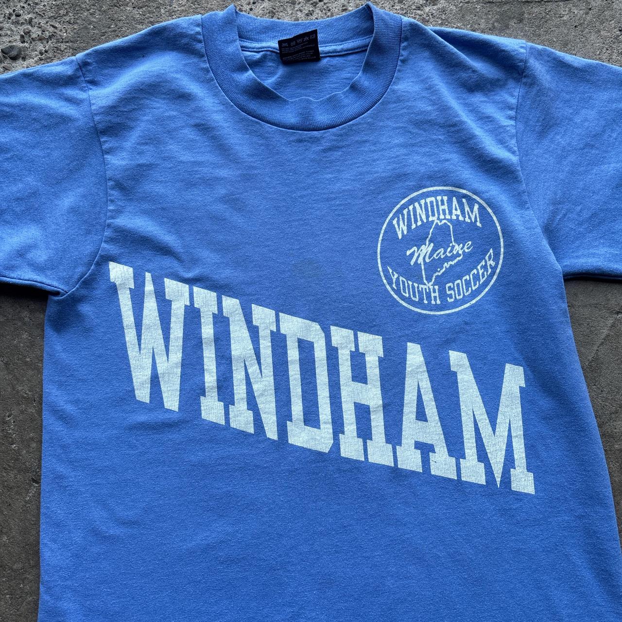 Blue ‘Windham’ graphic single stitch t-shirt - S