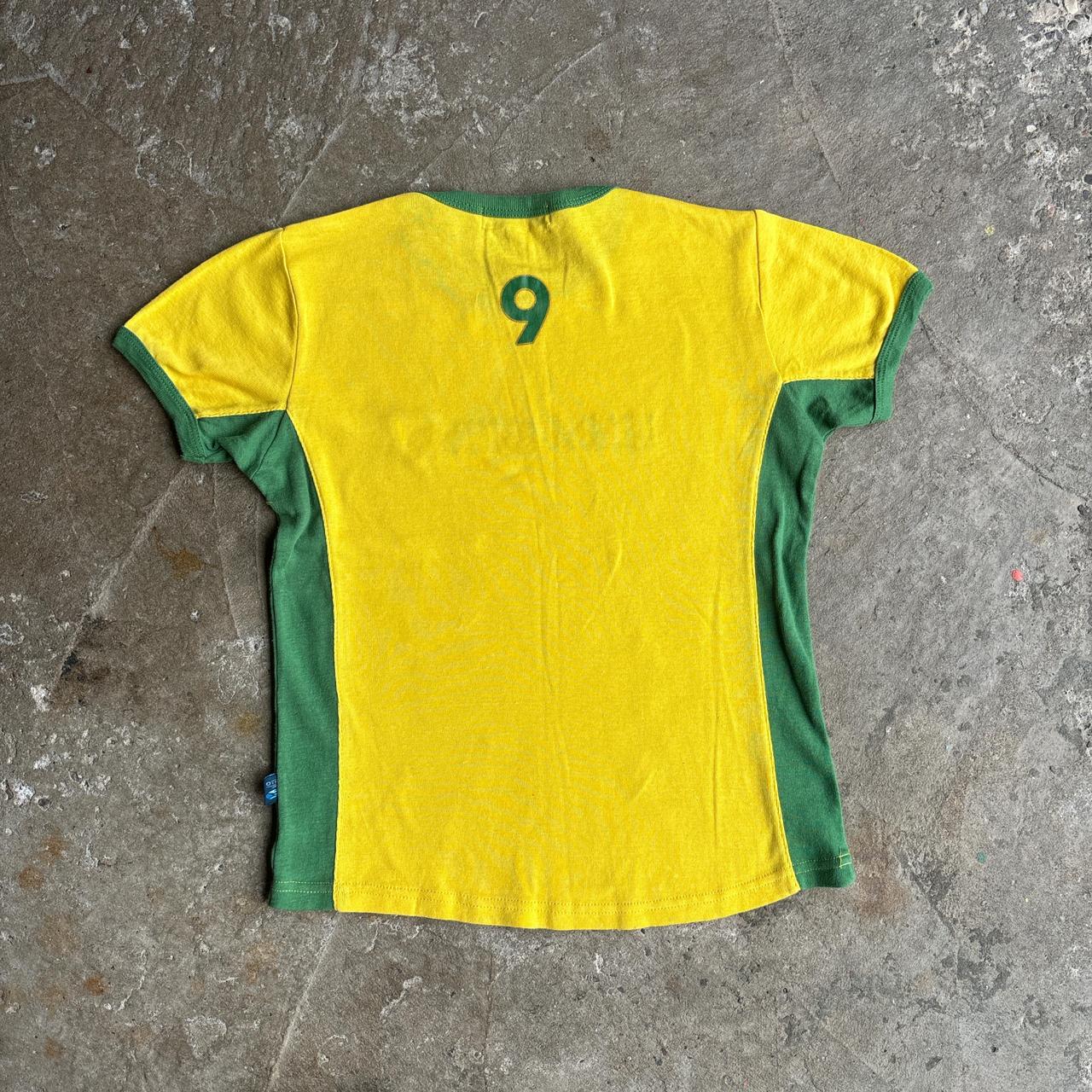 Yellow and green ‘Brasil’ baby tee