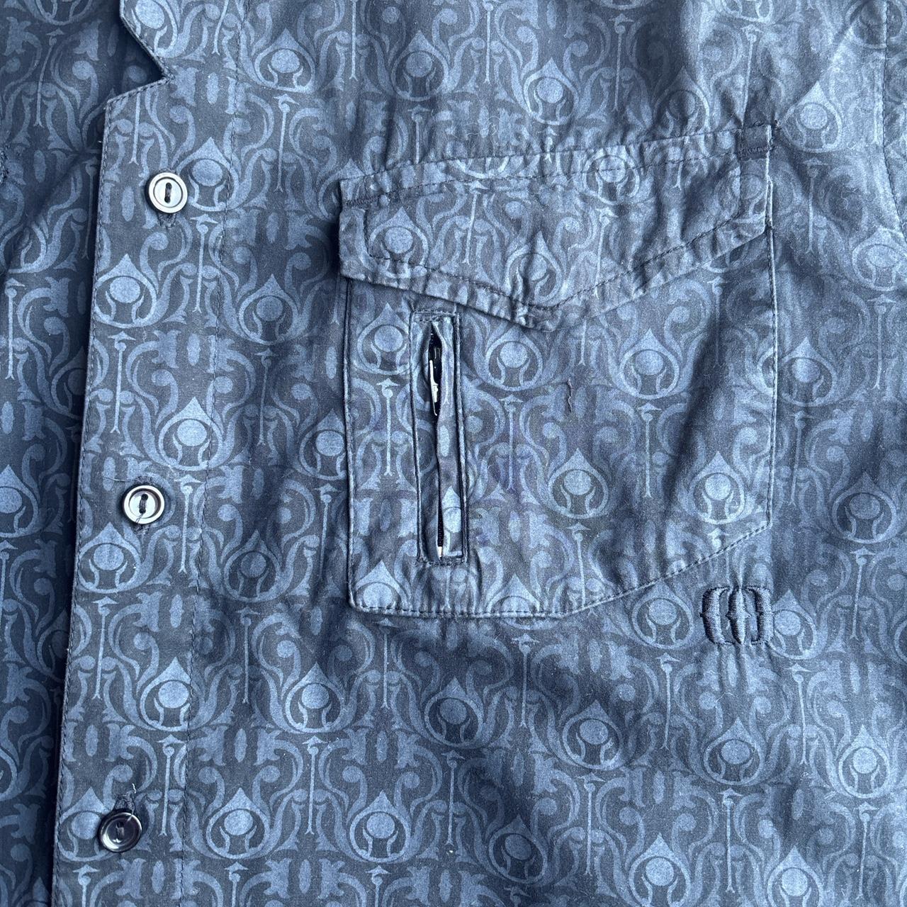 Grey Graphic Animal Short Sleeve Shirt