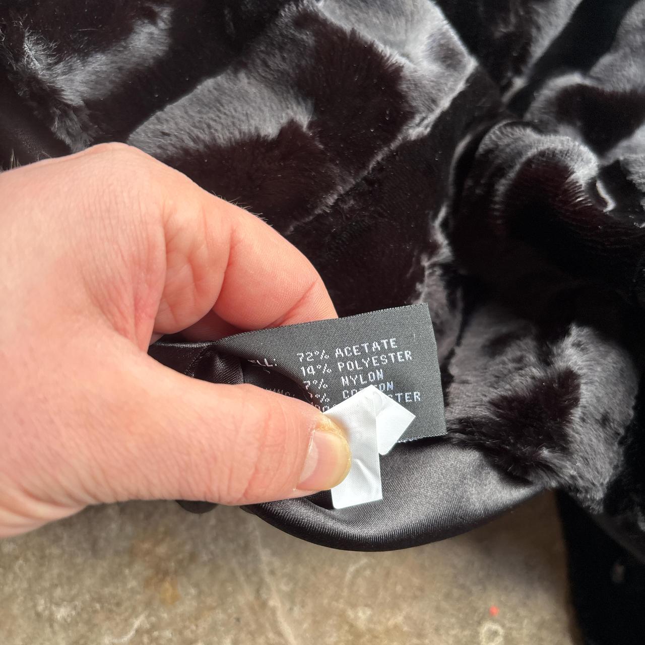 Vintage Black Klass Collection faux fur coat - oversized, lined, and with a