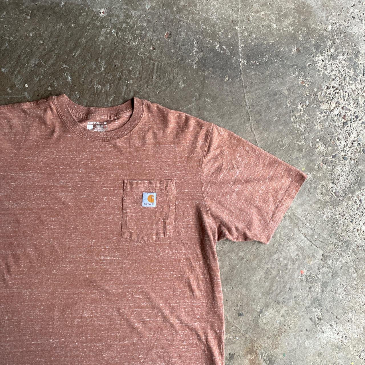 Textured Peach Carhartt Pocket T-Shirt - L