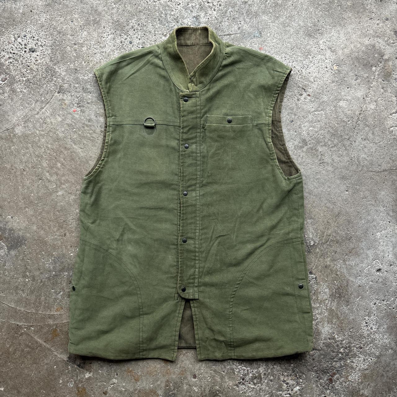 Green suede and corduroy hunting vest