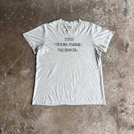 Grey ‘The New York School’ Graphic Text T-Shirt - L