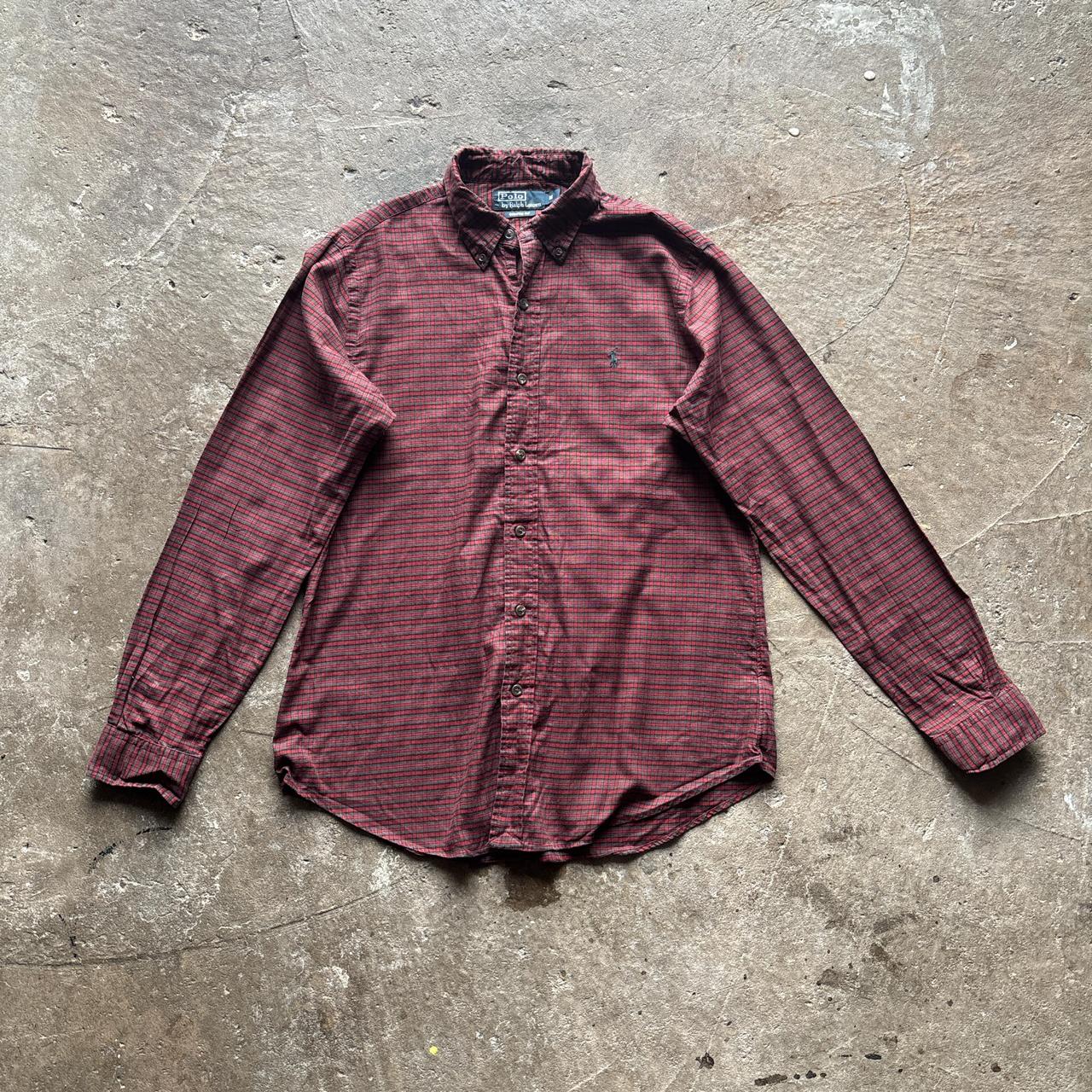 Red Polo Ralph Lauren chequered shirt - M