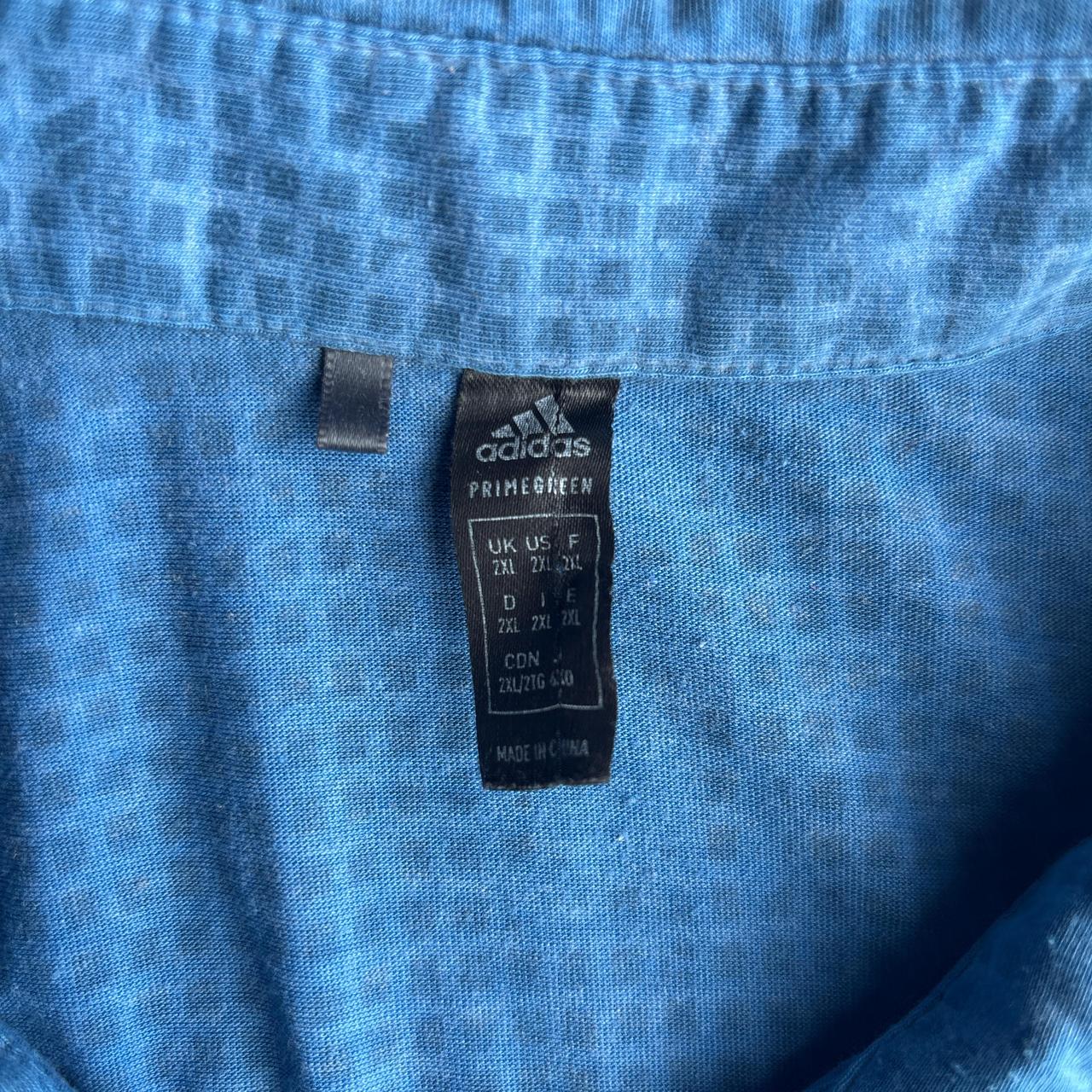 Blue Pattern Adidas Golf Polo Shirt - 2XL