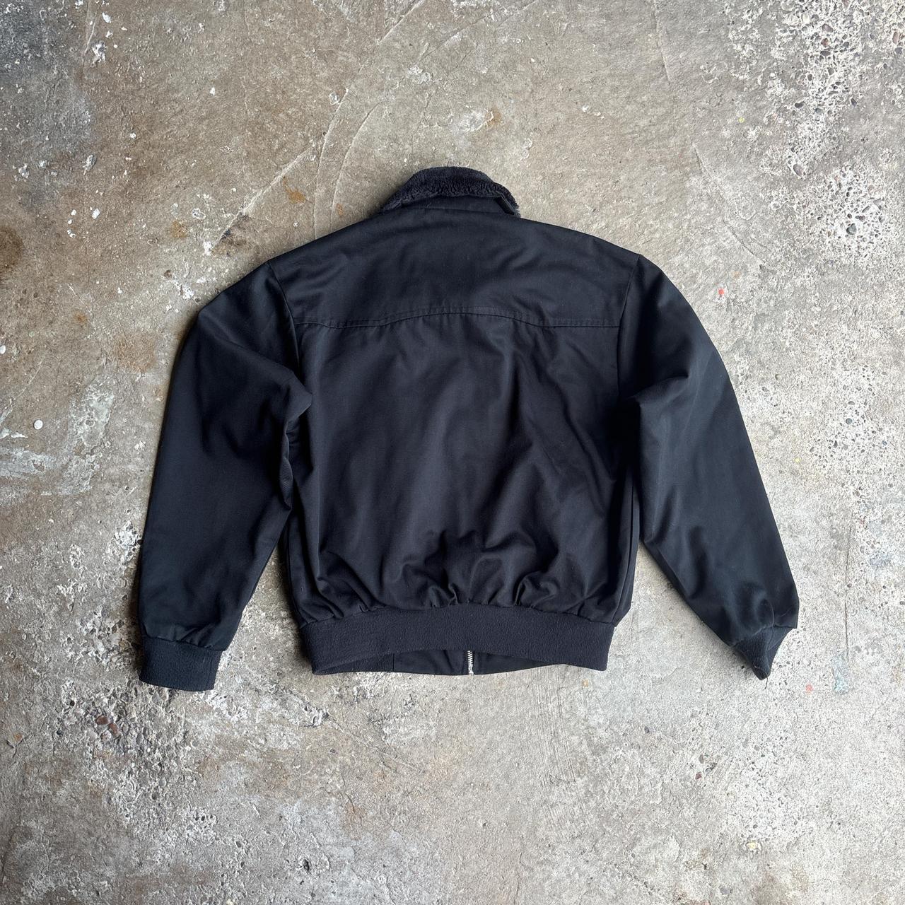 Black Harrington Jacket with Fur Collar - S