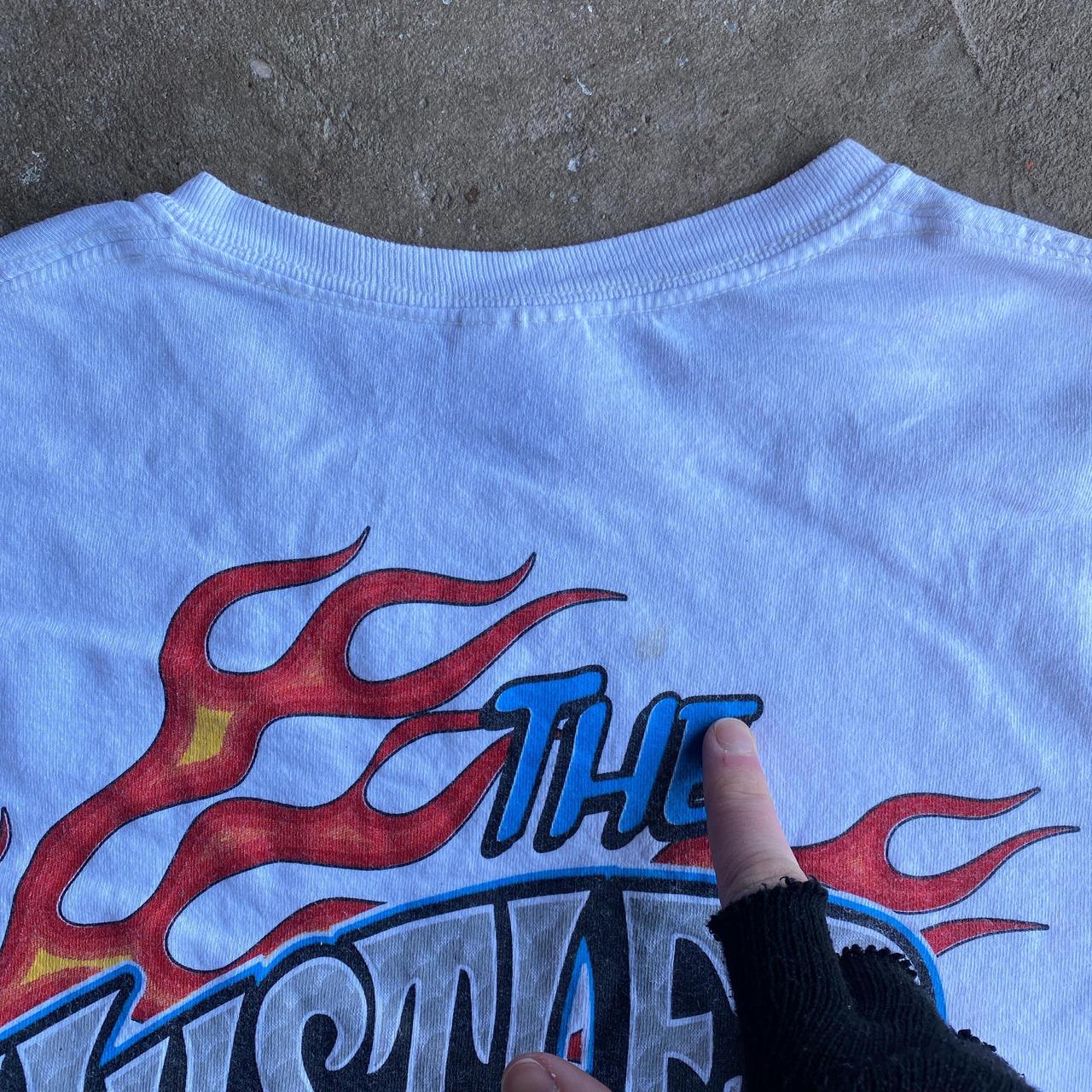 White Graphic Car Racing T-Shirt - S