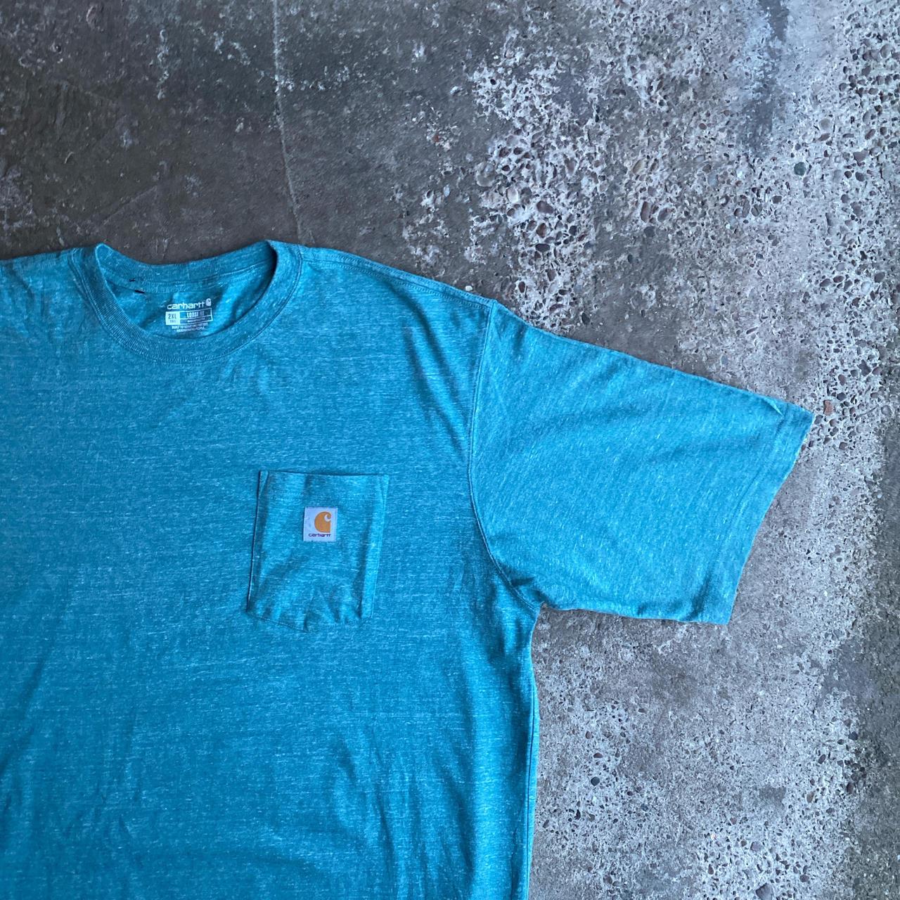 Textured Green Single Pocket Carhartt T-Shirt - 2XL (tall)