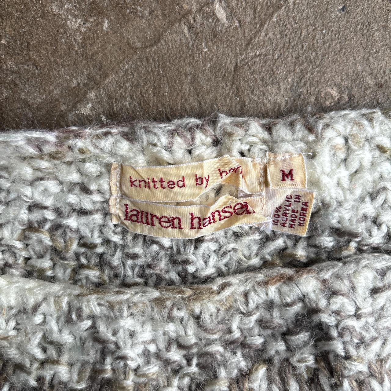 Stripe Patterned Lauren Hansen Hand Knitted Jumper - M