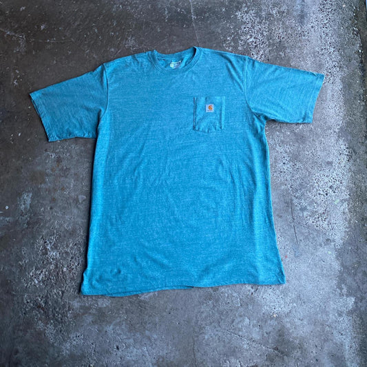 Textured Green Single Pocket Carhartt T-Shirt - 2XL (tall)