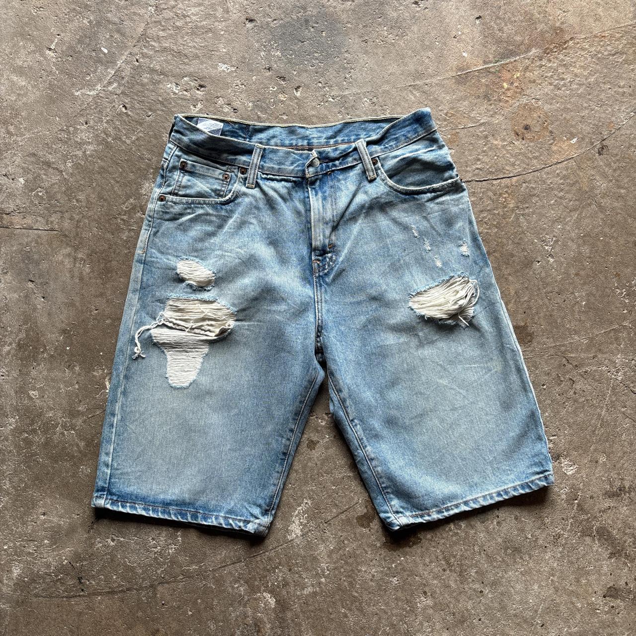 Distressed Levi’s blue denim Jorts - W30