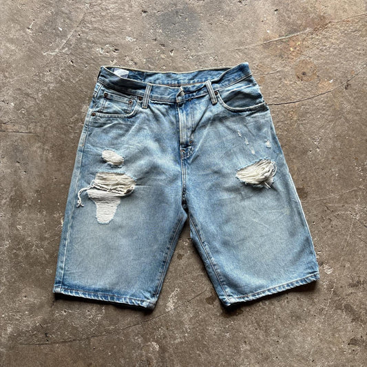 Distressed Levi’s blue denim Jorts - W30