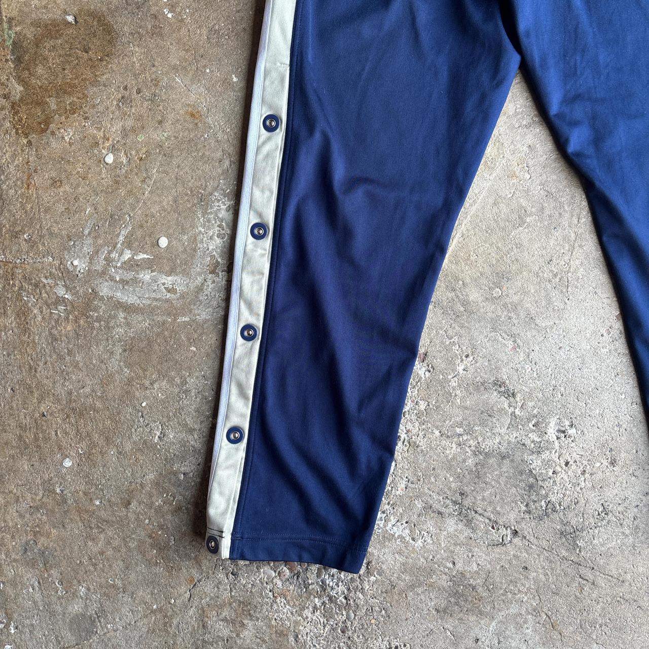 Navy Adidas Tracksuit Bottoms w/Poppers