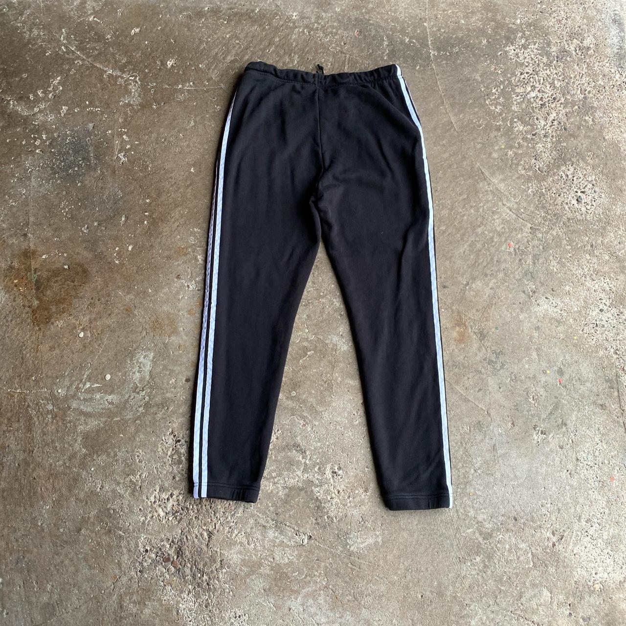 Black Adidas 3 Stripe Track Pants - 16 (women’s)