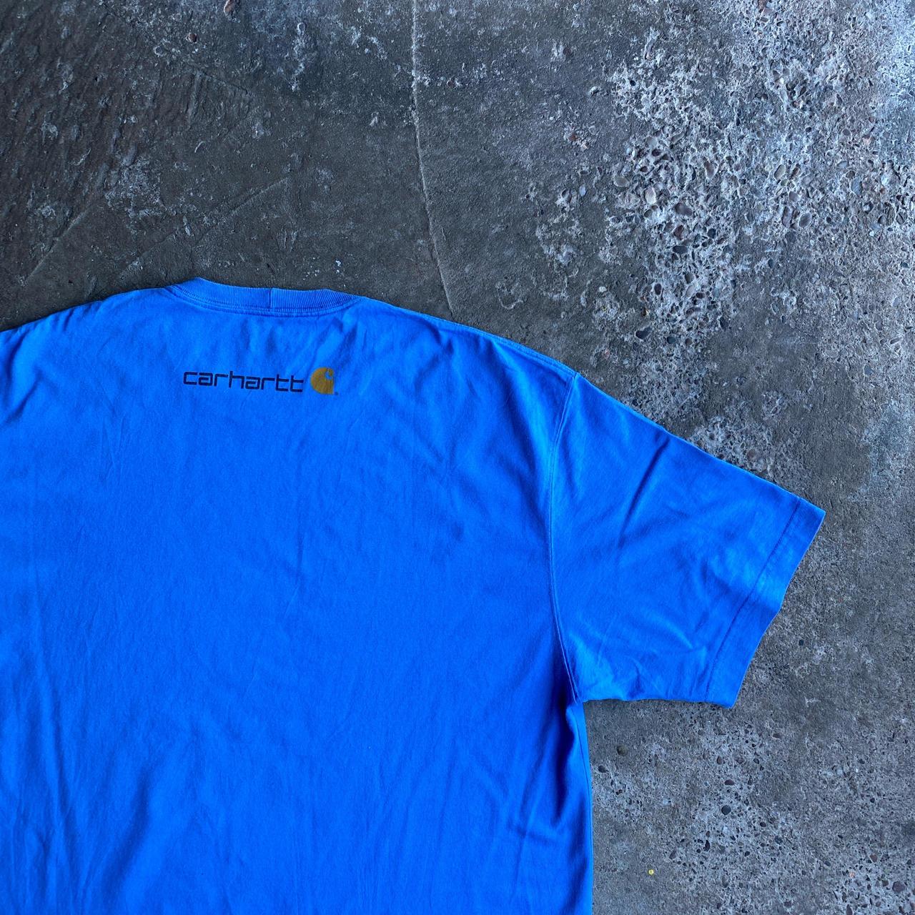 Blue Carhartt Print T-Shirt - XL