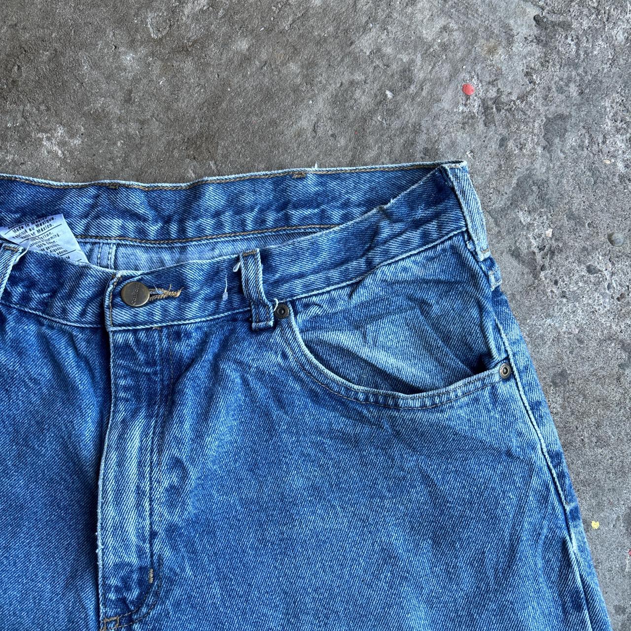 Blue Carhartt Cut/ Distressed Denim Shorts