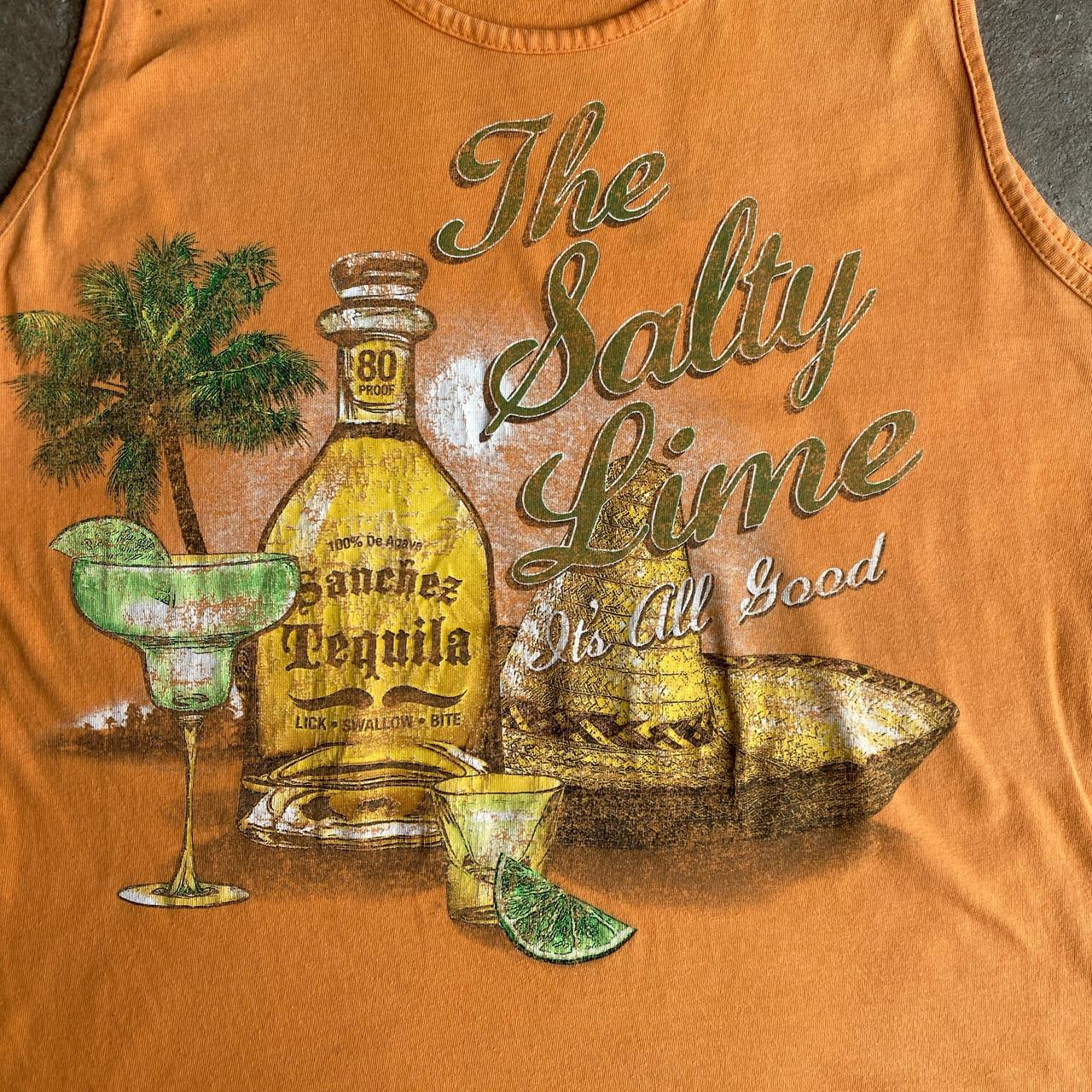 Orange Bar Graphic Tank Top - L