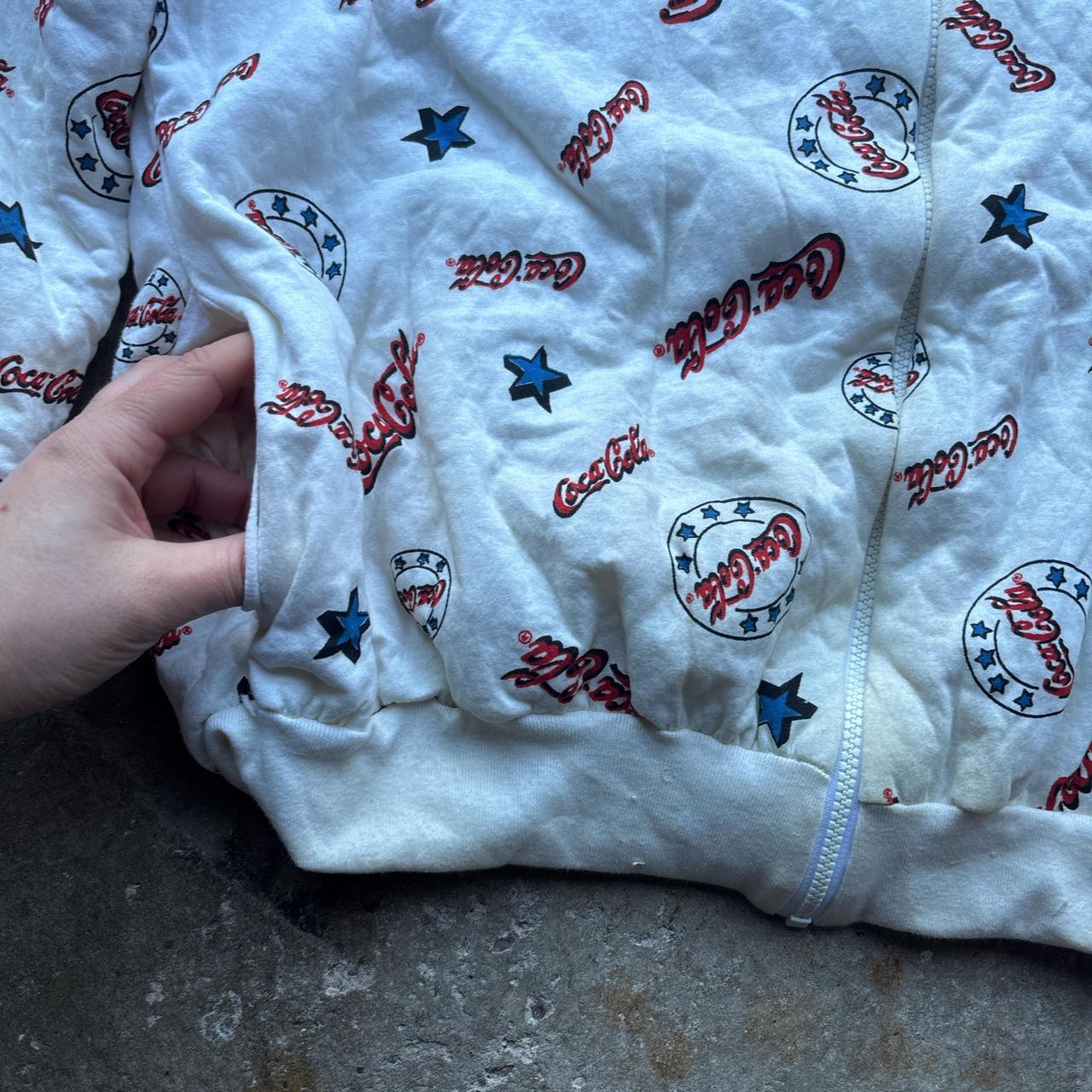 Reversible Coca-Cola bomber jacket in white