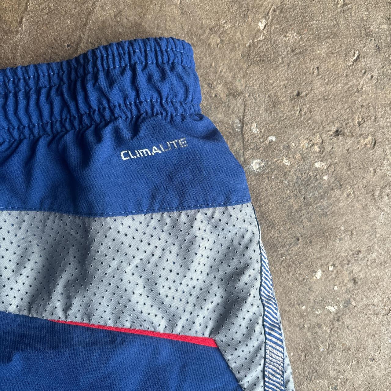 Blue & Grey Adidas 3 Stripe Sports Shorts