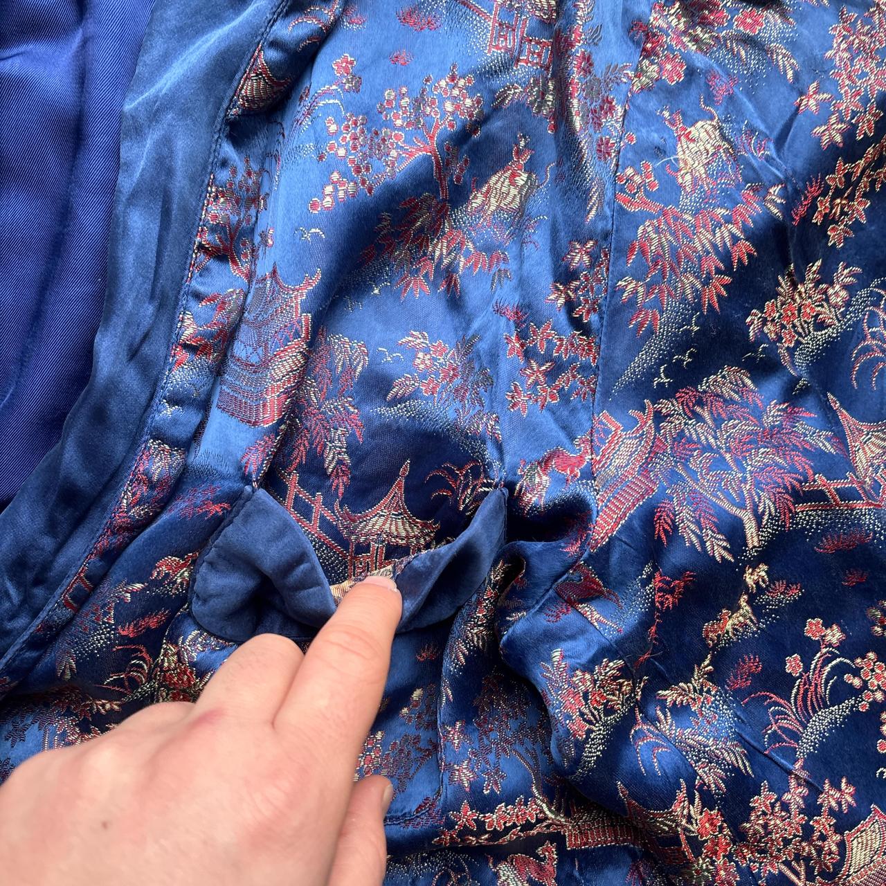 Vintage Blue Chinese dressing gown - 48C / L