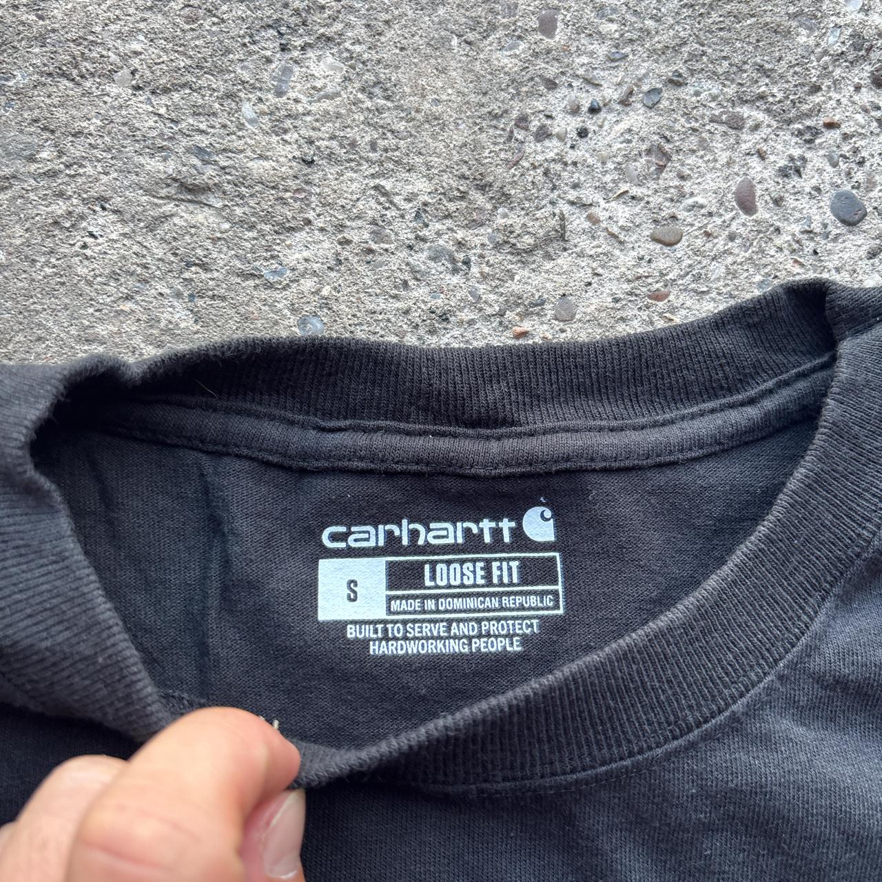 Black Carhartt t-shirt with Prairie Island Fire Brigade graphics - S