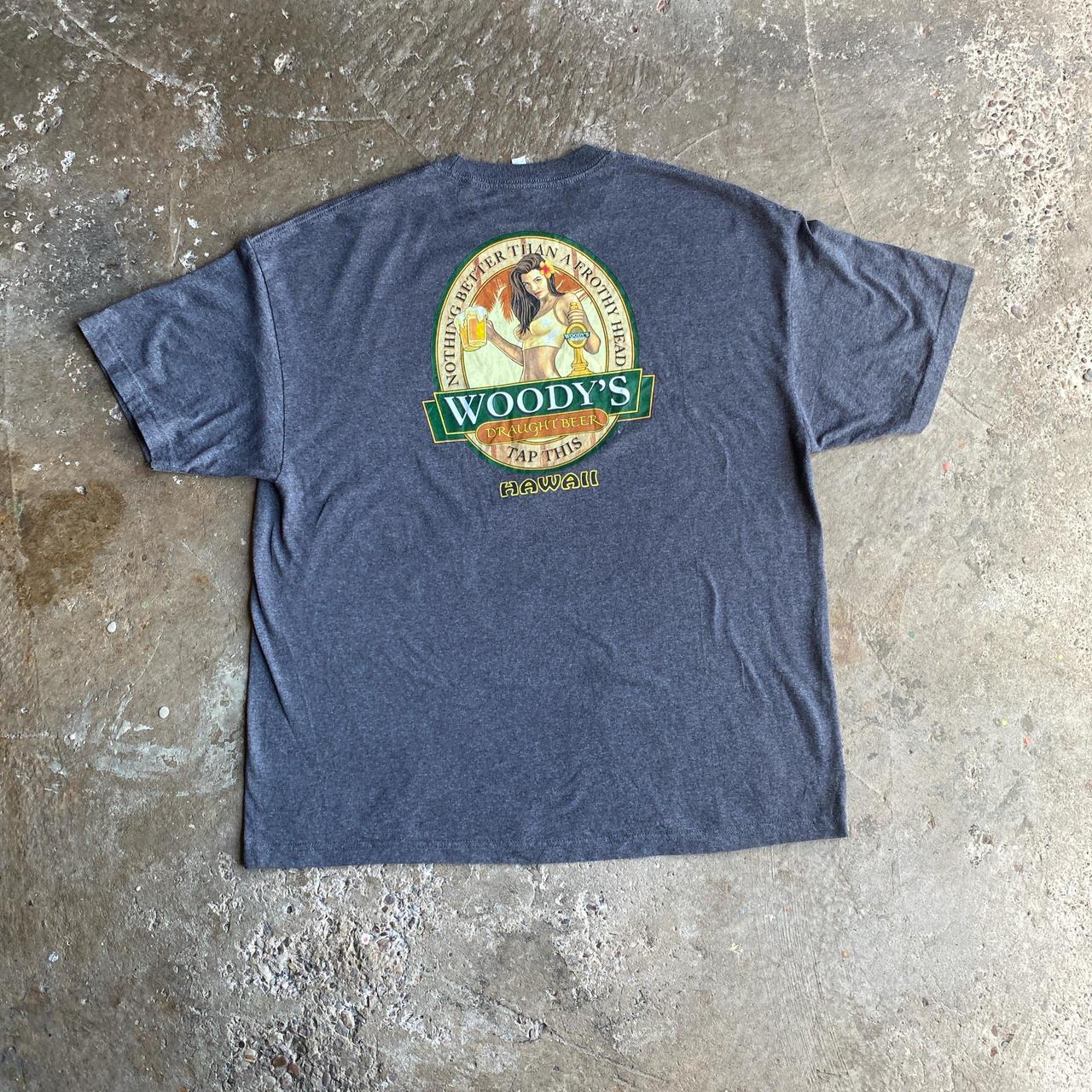 Grey Graphic Woody’s Beer T-Shirt - 2XL