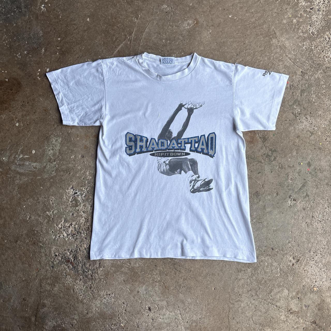 Vintage White Reebok ‘Shaqattaq’ Graphic T-Shirt - M