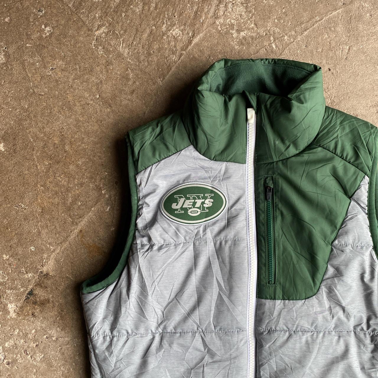 Grey & Green New York Jets Nike Puffer Vest - XS