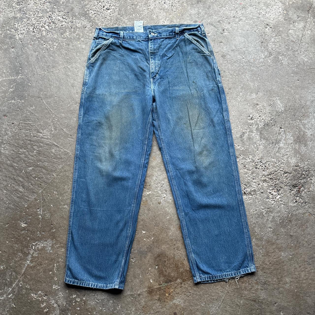 Blue Carhartt Carpenter Jean - W40/L32, Dungaree fit