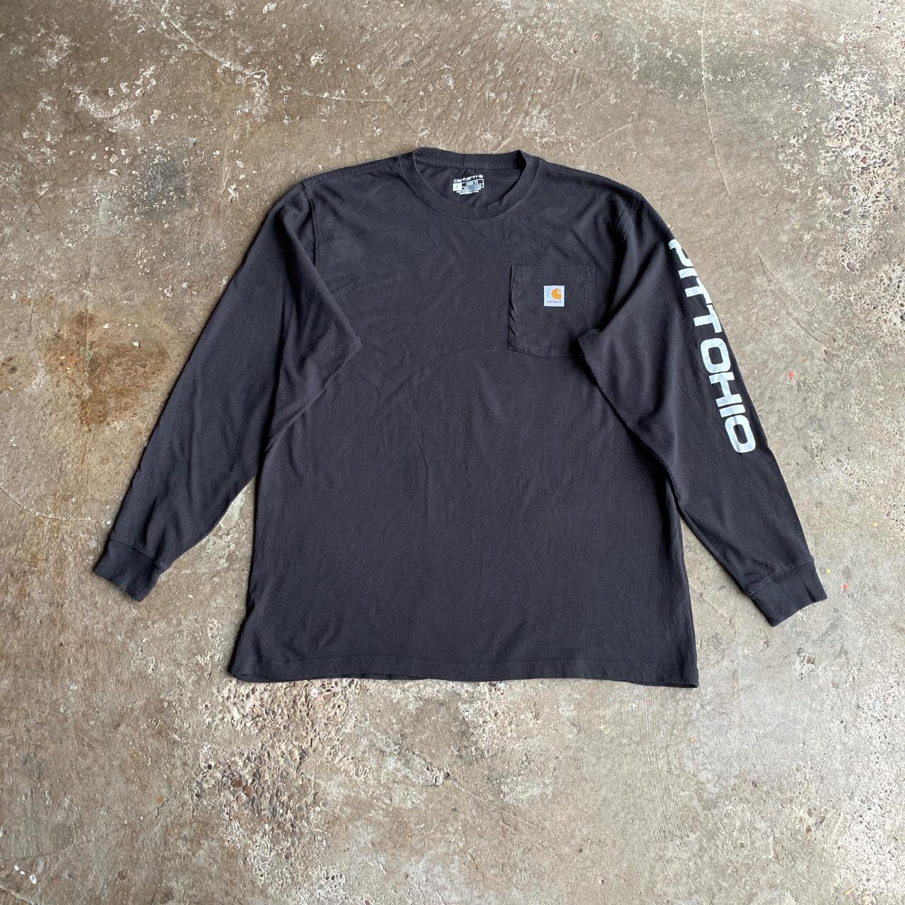 Black Carhartt Single Pocket Long-Sleeve T-Shirt - L