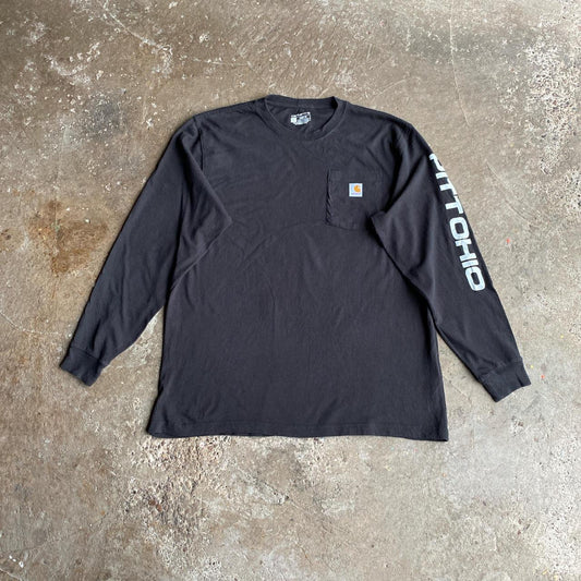 Black Carhartt Single Pocket Long-Sleeve T-Shirt - L