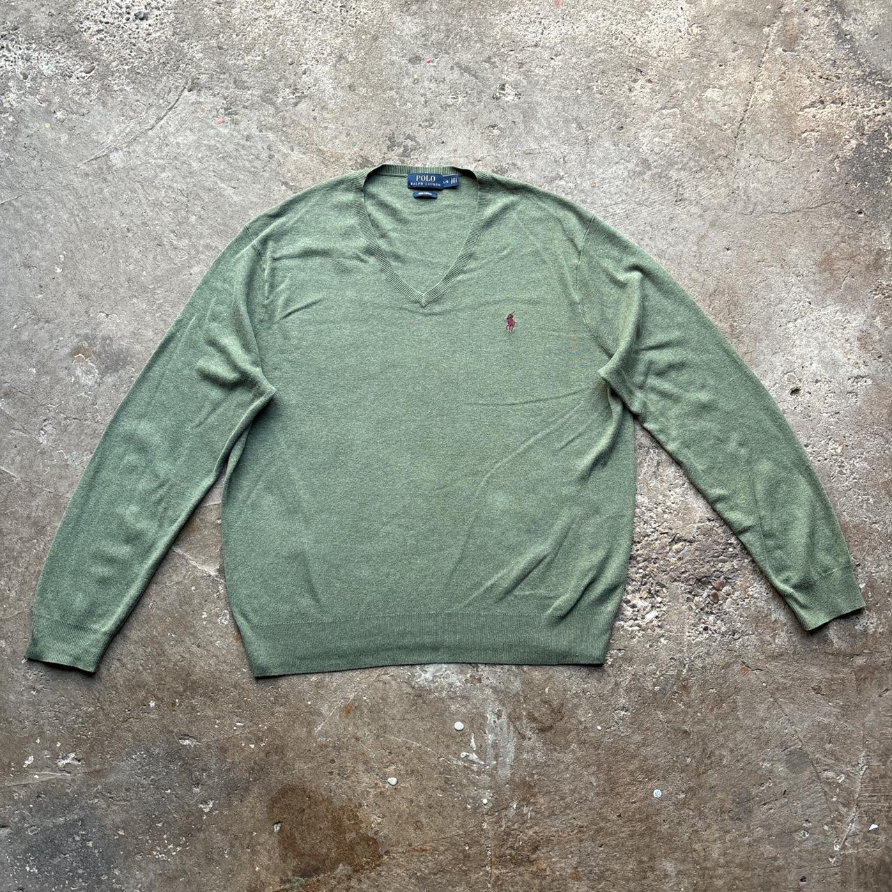 Green Polo Ralph Lauren v-neck sweater