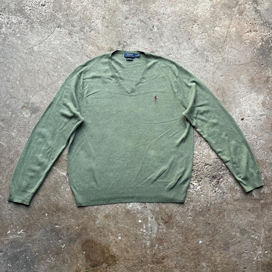 Green Polo Ralph Lauren v-neck sweater