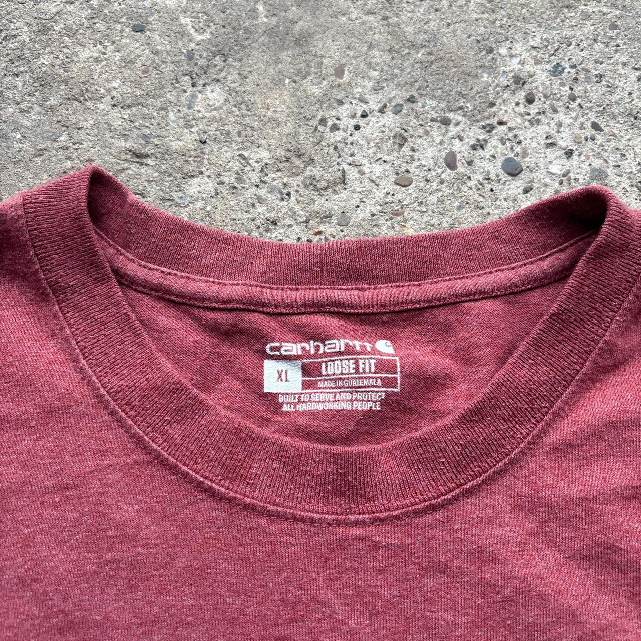 Red Carhartt single pocket t-shirt - XL