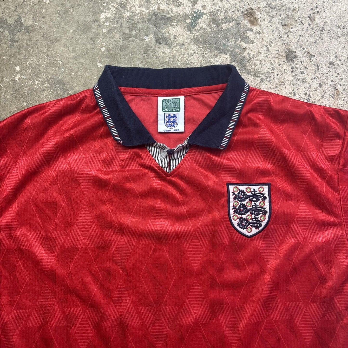 Red England Official Retro Style Football Shirt | Size: L