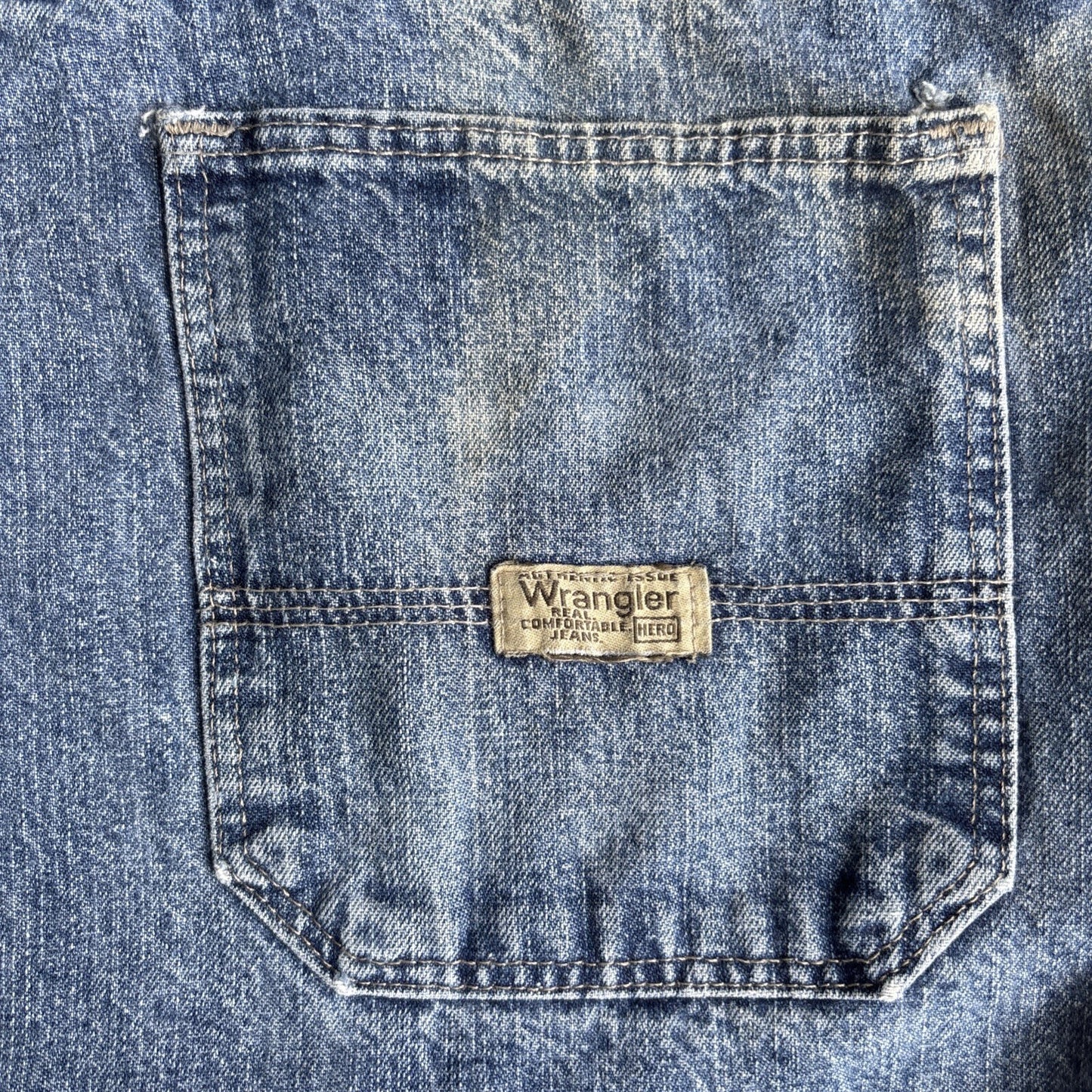 Blue Denim Wrangler Carpenter Jean Shorts | W44"