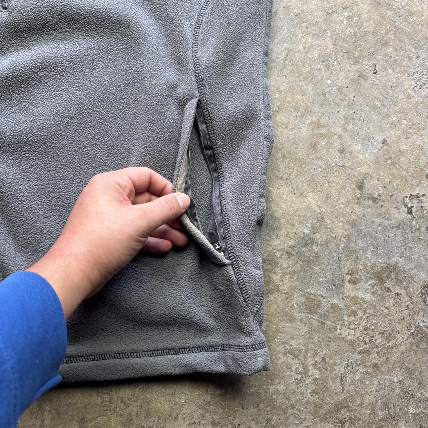 Weird Fish Men's Grey Full Zip Fleece Gilet 00s - M