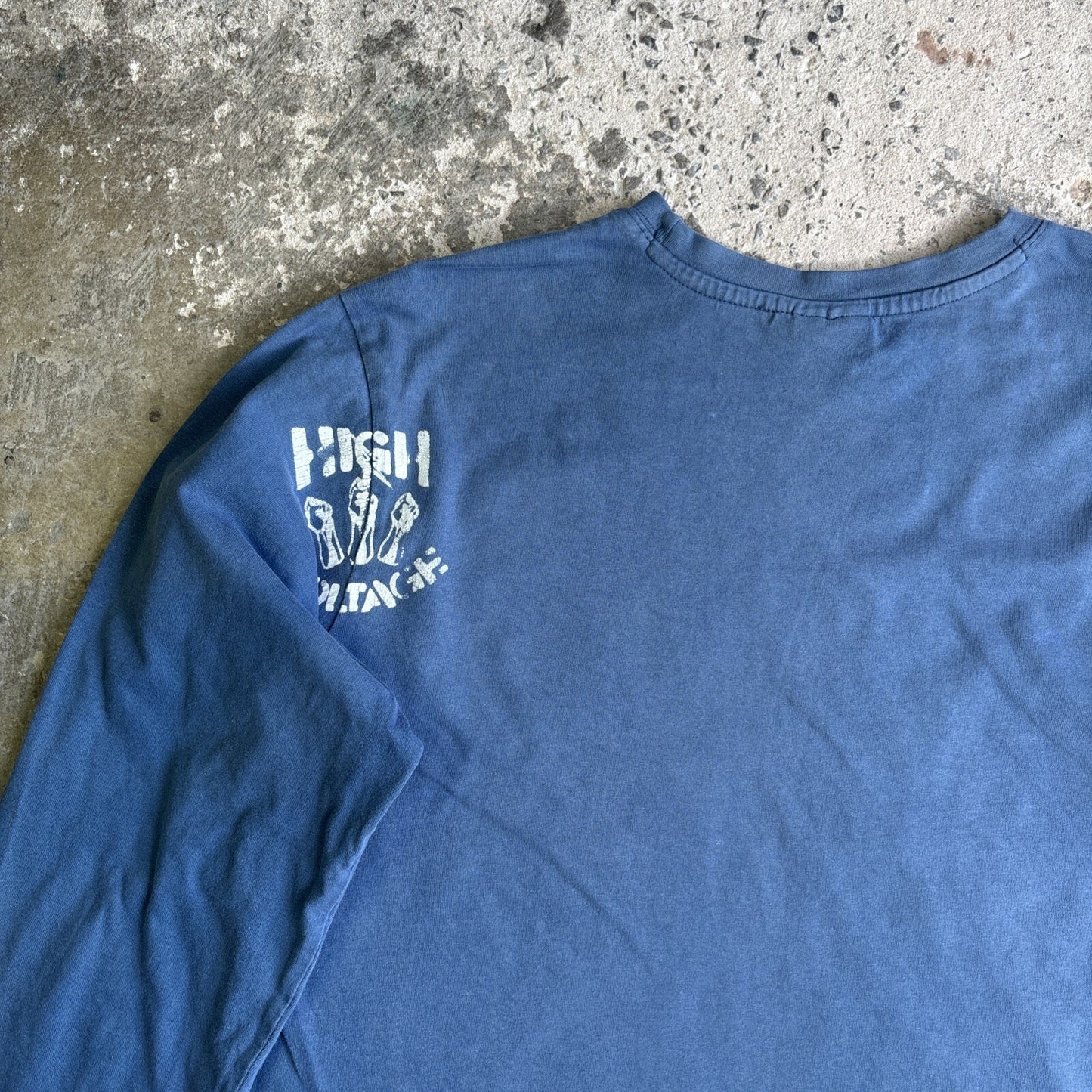 Blue O’Neil Y2K Graffiti Print Long-Sleeve T-Shirt | Size M