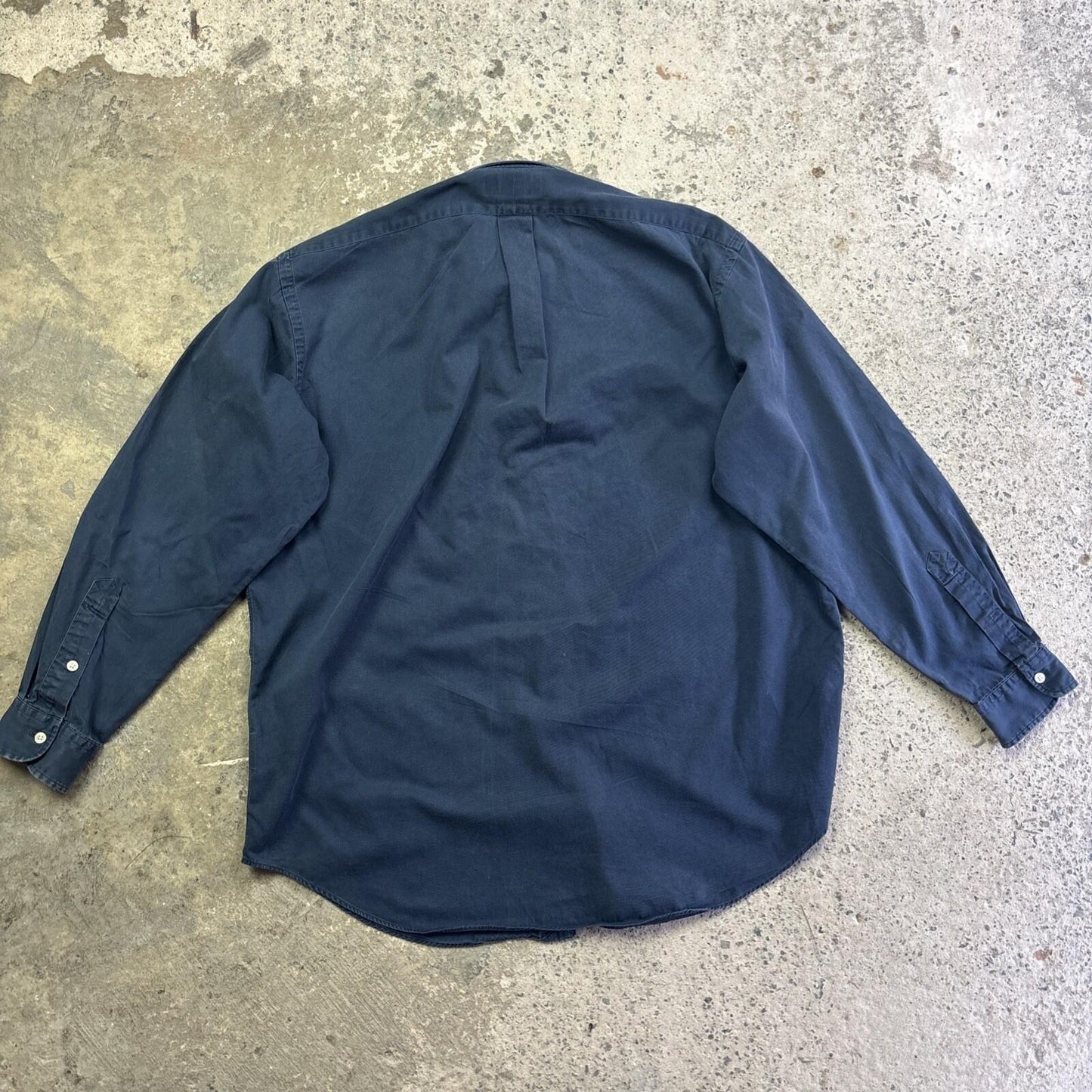 Vintage Navy Polo Ralph Lauren 100% Blaire Cotton Men’s Shirt | L