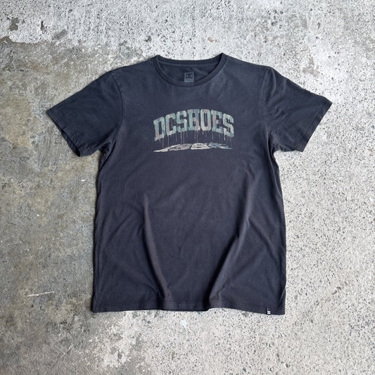 Black DC Shoes Camo Graphic Print T-shirt | Size L