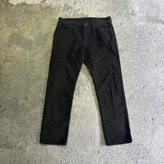 Dark Brown J.Crew Straight Corduroy Trousers | W33"