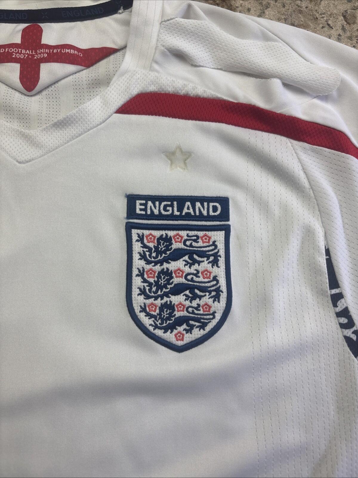 White England Umbro 2007/09 Home Shirt | Size: M