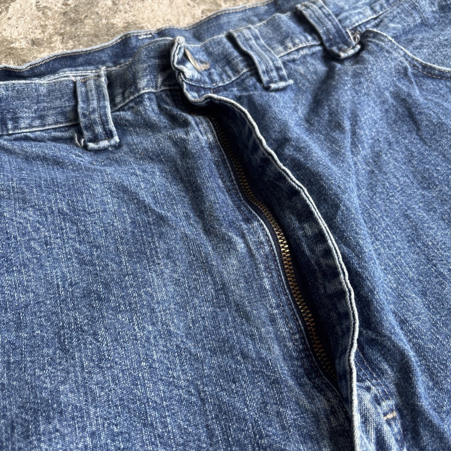 Blue Denim Wrangler Carpenter Jean Shorts | W44"